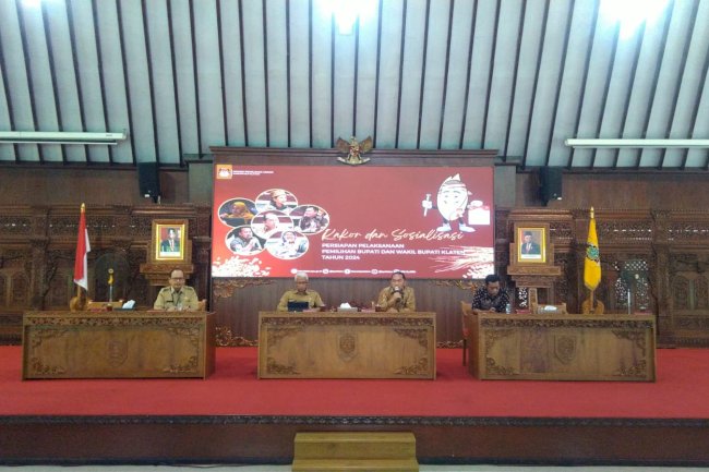 Sosialisasi Persiapan Pilkada Kabupaten Klaten Tahun 2024 oleh KPU dan Bawaslu