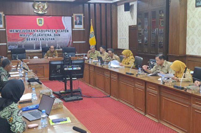 Rapat fasilitasi pembahasan Rencana Kerja Tahunan (RKT) Kerjasama Antara Kemendagri RI dengan Rikolto Indonesia di Kabupaten Klaten