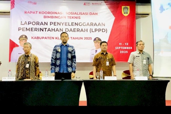Rapat Koordinasi, Sosialisasi Bimbingan Teknis LPPD Kabupaten Klaten Tahun 2025 hari pertama