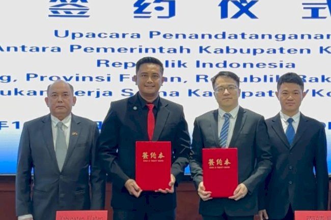 penandatanganan Letter Of Intent atau Pernyataan Kehendak Sister City Klaten-Nanjing