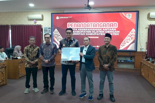 Penandatanganan Nota Kesepakatan Antara KPU Kabupaten Klaten dan Pemerintah Kabupaten Klaten