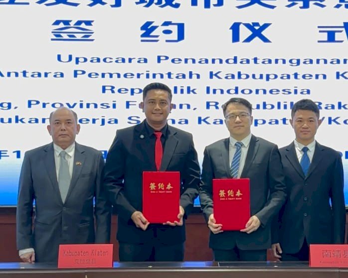 penandatanganan Letter Of Intent atau Pernyataan Kehendak Sister City Klaten-Nanjing