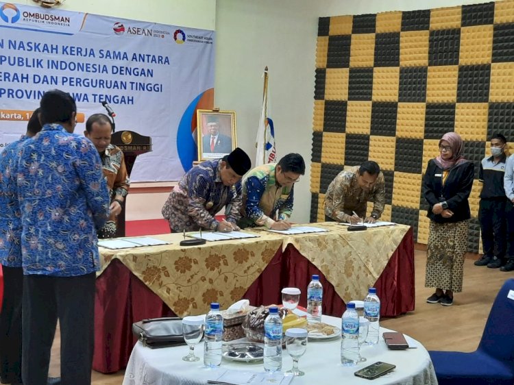 Penandatanganan Kerja Sama antara Ombudsman Republik Indonesia dan Pemerintah Kabupaten Klaten