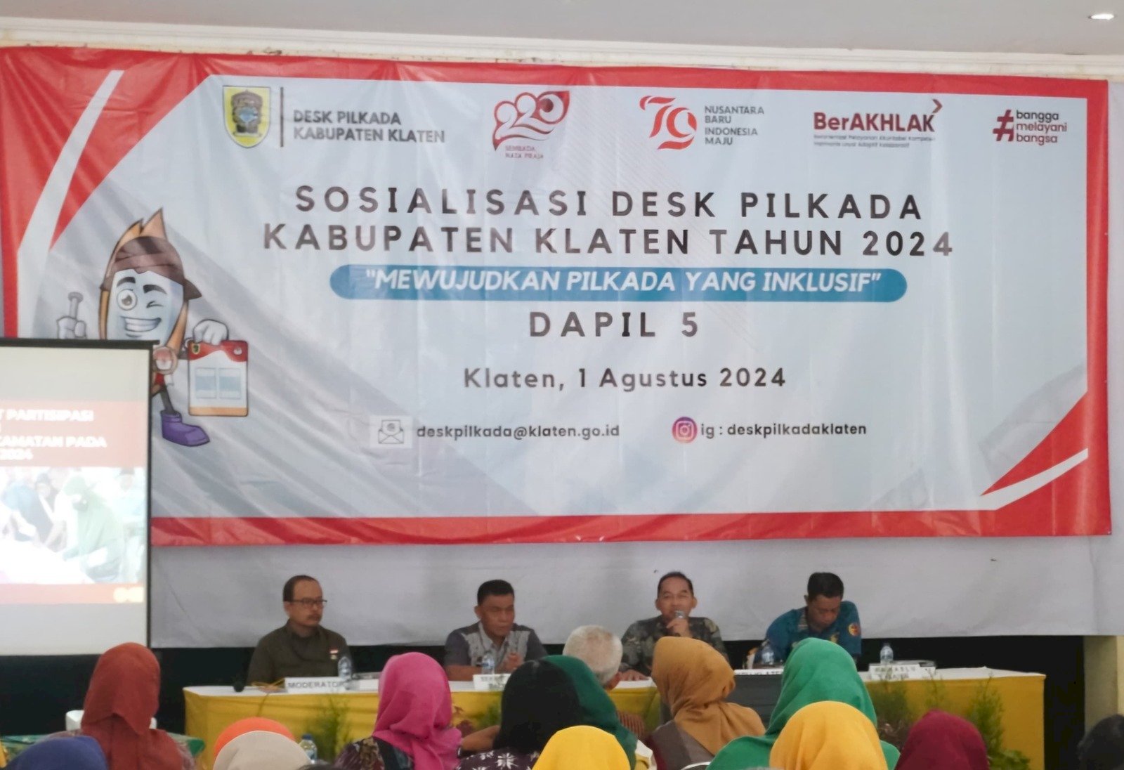 Pelaksanaan Sosialisasi Desk Pilkada Kabupaten Klaten Tahun 2024 Dapil 5