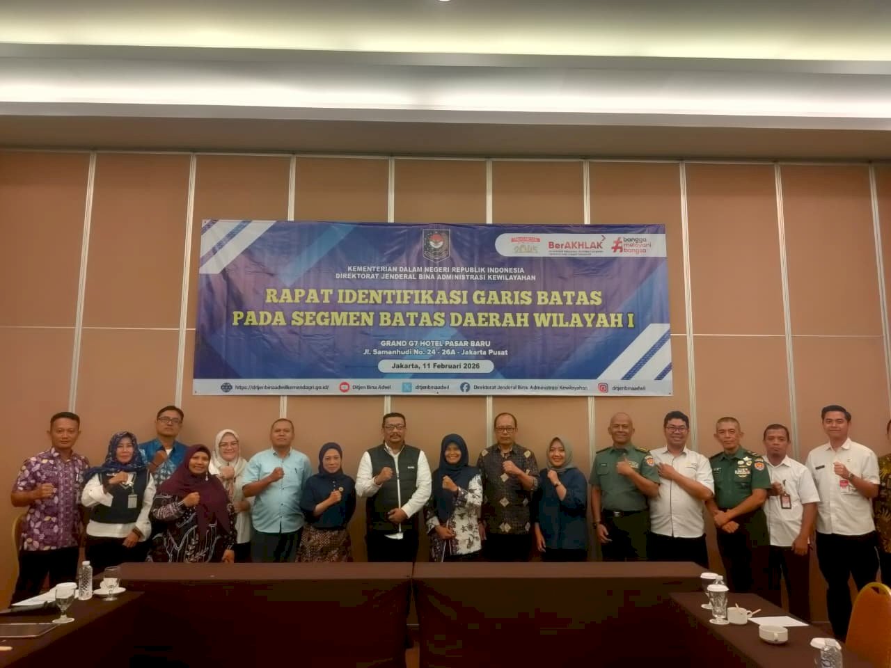 Penandatangan Berita Acara Kesepakatan Batas Wilayah antara Kabupaten Klaten, Provinsi Jawa Tengah dan Kabupaten Sleman, Daerah Istimewa Yogyakarta