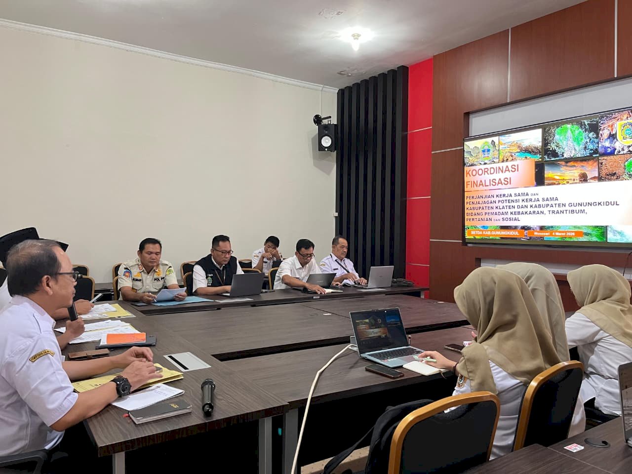 Koordinasi Finalisasi Perjanjian Kerja Sama dan Penjajakan Potensi Kerja Sama Pemerintah Kabupaten Klaten dan Pemerintah Kabupaten Gunungkidul